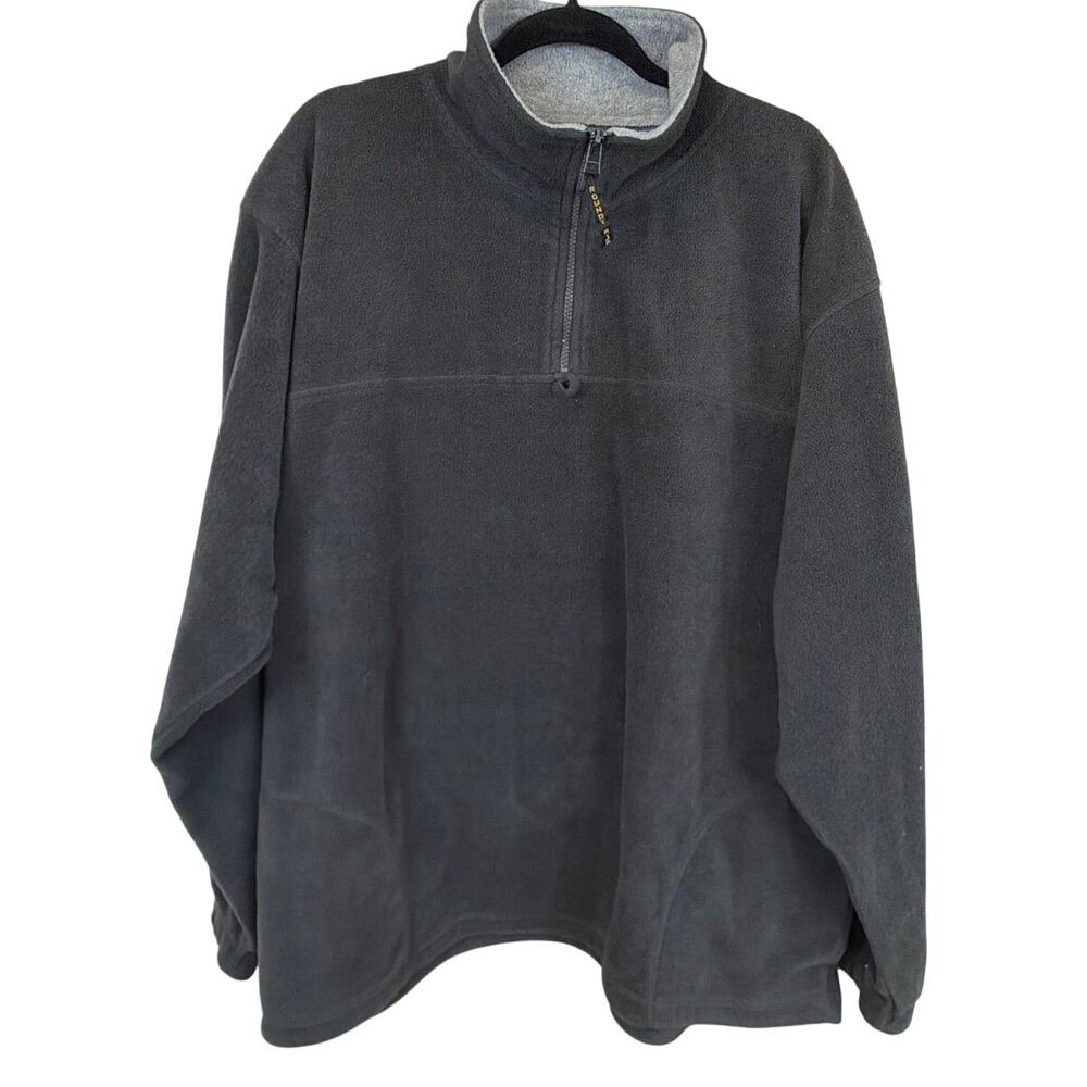 Vintage Made Korea Roundy Ridge Gray Three Quarter Zip Jacket Pockets Size 2X
